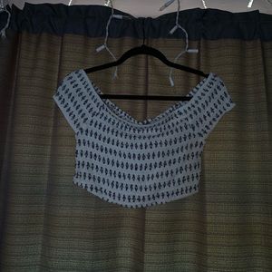 Floral off the shoulder crop top